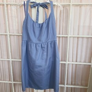 J Crew Blue Halter Dress